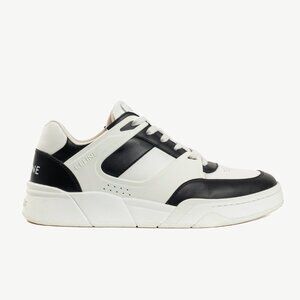 Celine CT-07 Optic White & Black Calfskin Low Lace-Up Trainers